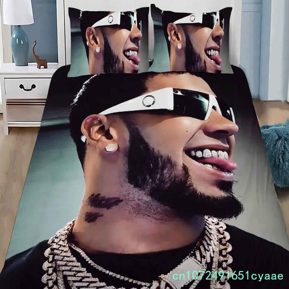Anuel AA Real Hasta La Muerte Duvet Cover Pillowcase Bedding Set Boy Girl Bedroom Decoration Children Single Double Large Size
