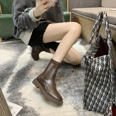 Short Skinny Boots Retro Flat Boots Soft-soled Martin Boots Female Ins Tide 2025 Spring and Autumn New Internet Celebrity Single Boots