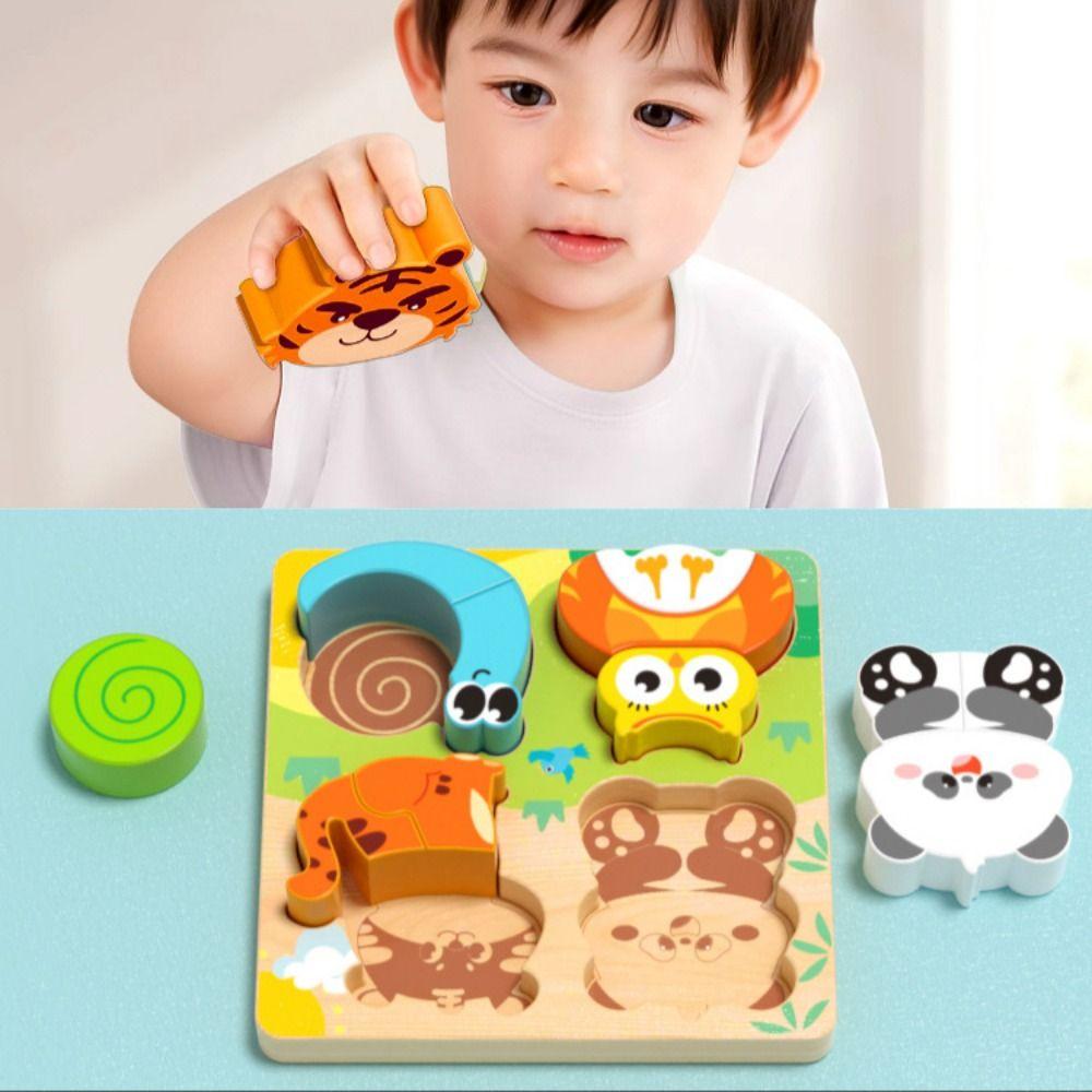 Cognitive 3D Animal Puzzles Toys 4-in-1 Shape Matching Game  Thinking Training