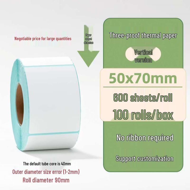 Samoprzylepne etykiety termiczne na kody kreskowe 100×150 mm - Trwałe i wodoodporne do logistyki