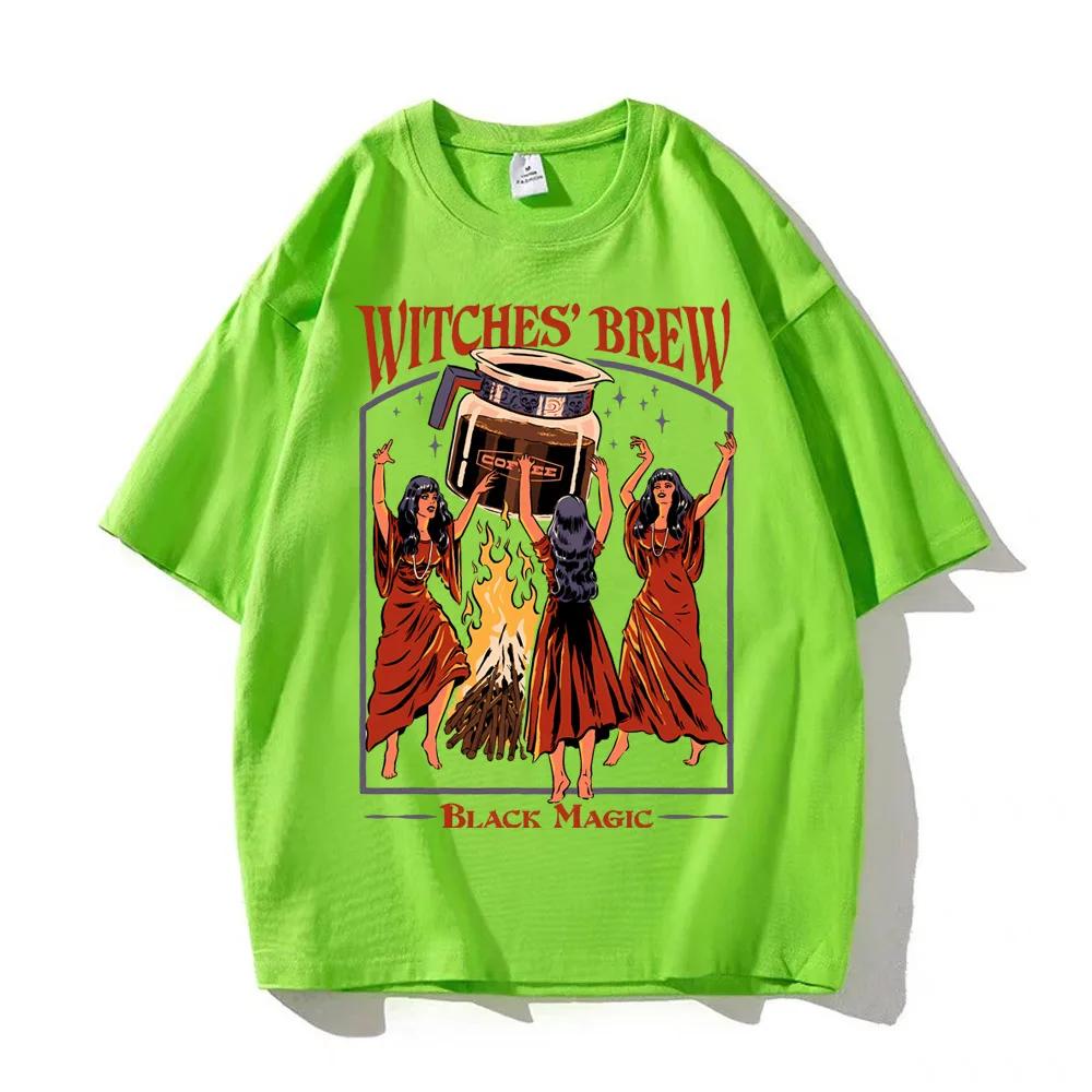 Men's Halloween-themed Element Pattern Printed 100% Pure Cotton Short-sleeved T-shirt, Casual High-quality Top