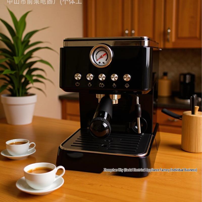 Allt-i-ett italiensk espressomaskin med kvarn och mjölkskummare