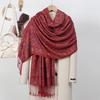 New Winter Women Cotton Jacquard Scarf Big Shawl Fashion Elegant Lady Long Printing Decorate Scarves Sun Protection Bandana