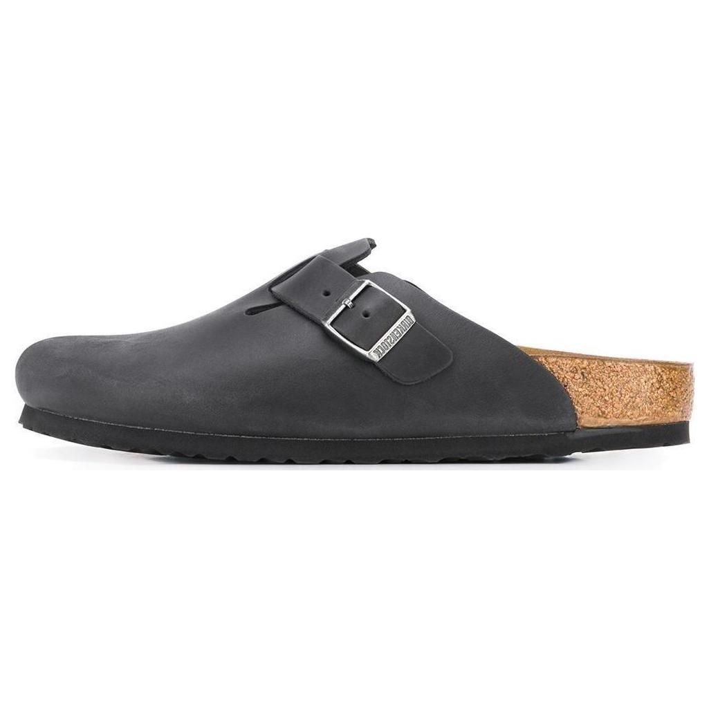 Birkenstock Rubber Sole Slippers Unisex Black Narrow Fit 0059463 36 чёрный