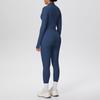 Zipper Crop Top Jacket & High-Waist Butt-Lifting Pocketed Pants Sports Set - Perfect for Yoga, Running, & Casual Fitness.