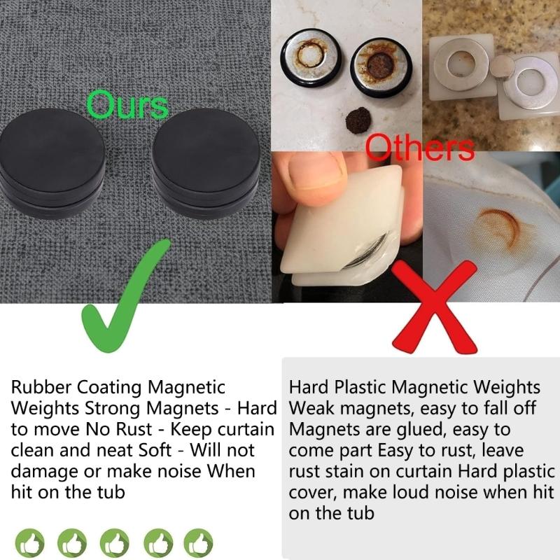 2pcs Bathroom Curtain Weight Magnets Steel Not Wind Designs Weights for Outdoor Flags Garden Banners Twist Prevention