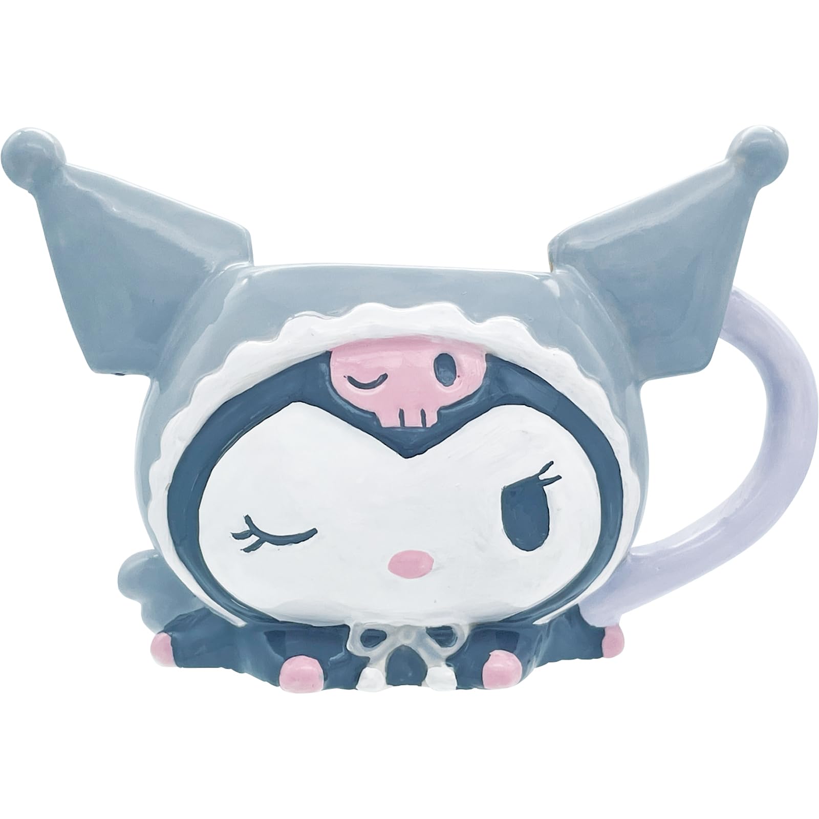 

Sanrio 3D Лицо Черный 12 x 10 x 9 350 SAN4796 Кружка Kuromi , Ангел, см, мл, чёрный