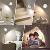 Trådløs LED Vegglampe/Lys: 3 fargetemperaturer, 360° roterbar, uten boring og oppladbar. Fjernkontroll, dimbar, nattlys for soverom