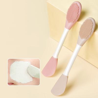 Dvouhlavý silikonový štětec na masku Šetrný k pokožce Exfoliační Měkká hlava Škrabka Čisticí Masáž Masážní Čisticí štětce