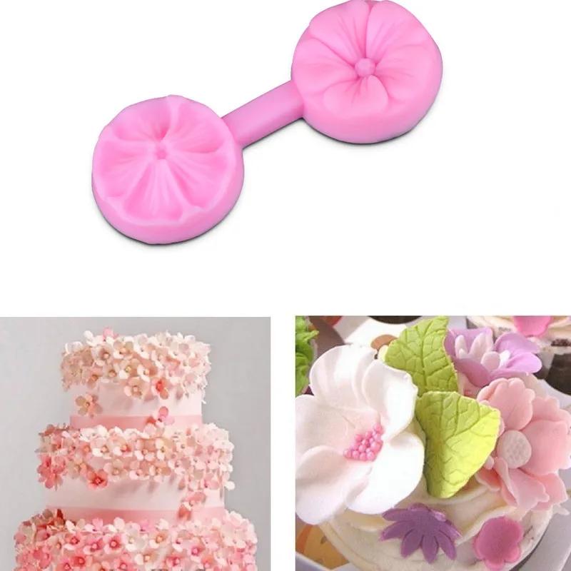 3D Blumenform Kirschblütenförmige Schmetterlingskuchenform Silikon Ausstecher Fondantkuchen Schokoladenformen