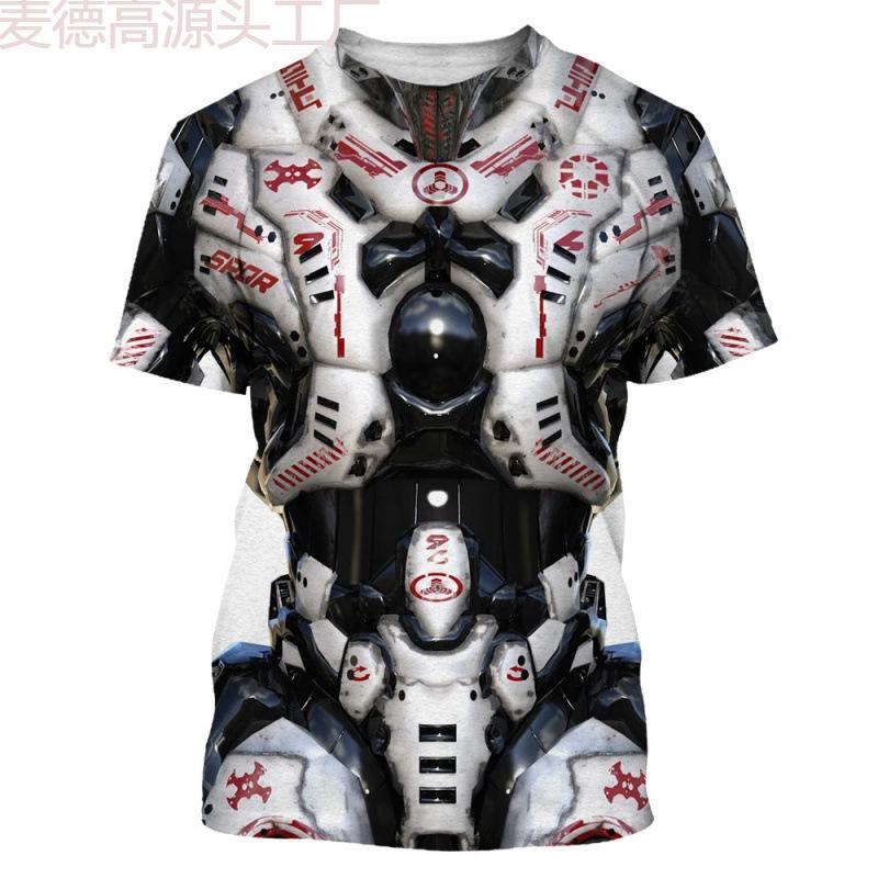 Men's 3D T-shirt Hip Hop Round Neck Short Sleeve Top Abstract Harajuku Men's T-shirt