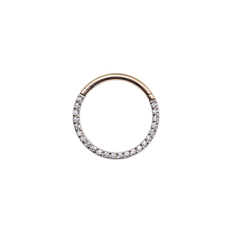 Cross-border Stainless Steel 316L Zircon Inlaid Body Piercing Jewelry: Nose Rings, Earrings, and Cartilage Studs.
