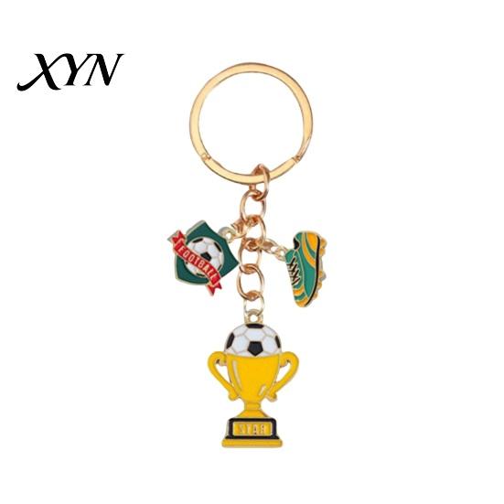 Football Fan Gift Peripheral Keychain, Jersey Keychain with Alloy Enamel Color, Lightweight Portable Sports Accessory