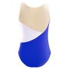 Tuta da Ballo Balletto per Bambina Senza Maniche Patchwork in Rete Paillettes Scintillanti Strass Sintetici Leotard