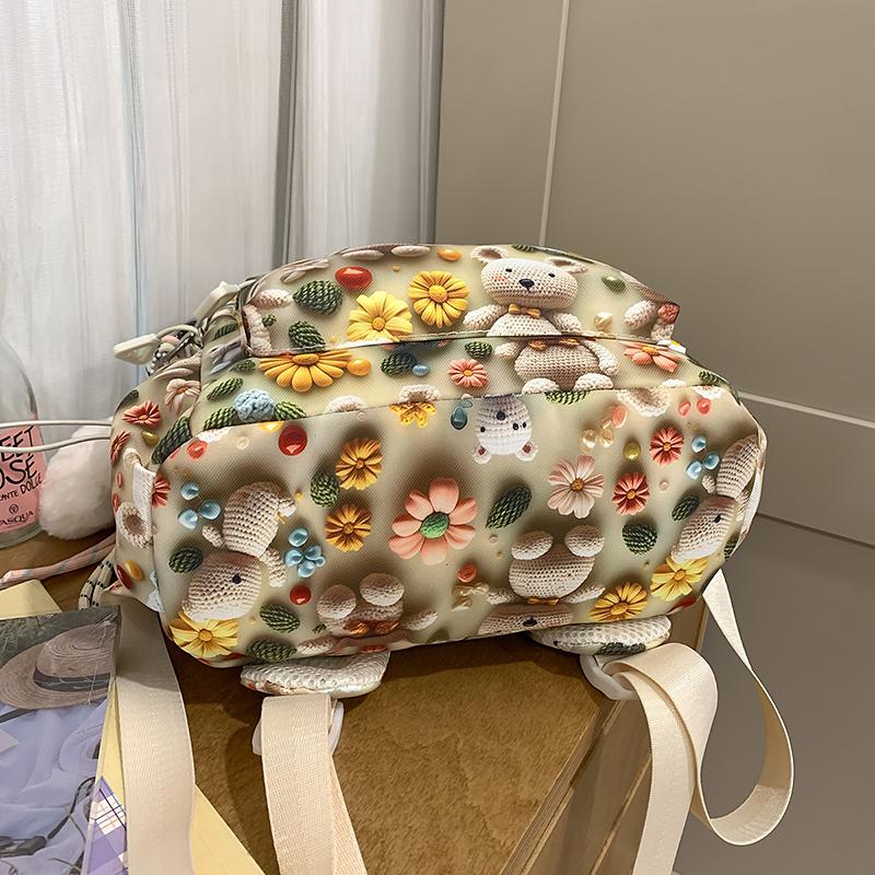 Three-Dimensional Cartoon Backpack for Junior High School Students Lightweight Schoolbag Printed Small Backpack