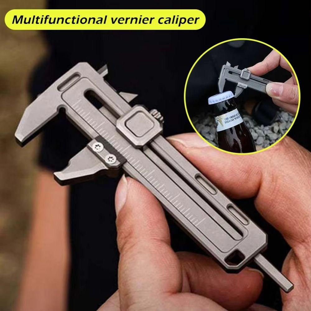 High Accuracy Mini Vernier Caliper Portable Design Multi-functional Portable Depth Ruler with Hanging Hole Window Breaker