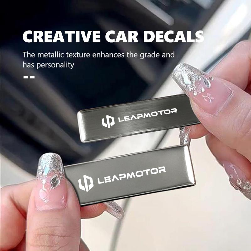 Car Body Sticker Aluminum Alloy Emblem Decoration Auto Stickers For Leapmotor 2022 2023 2021 T03 S01 C16 C11 C01 C10
