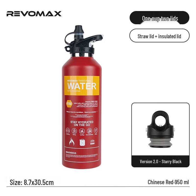 REVOMAX 32oz Threadless Straw Tumbler