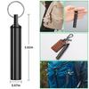 3-Piece Metal Portable Toothpick Holder, Stainless Steel Pocket Toothpick Holder, Aluminum Waterproof Case Toothpick Container with Keychain for Outdo