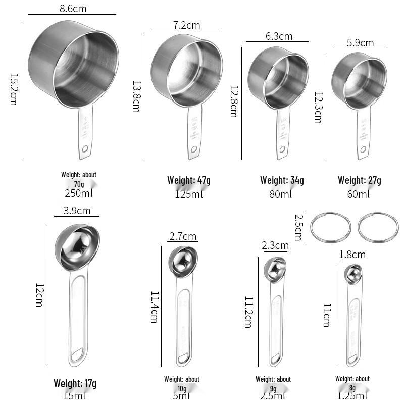 

MDNG Stainless Steel Measuring Cups and Spoons Set