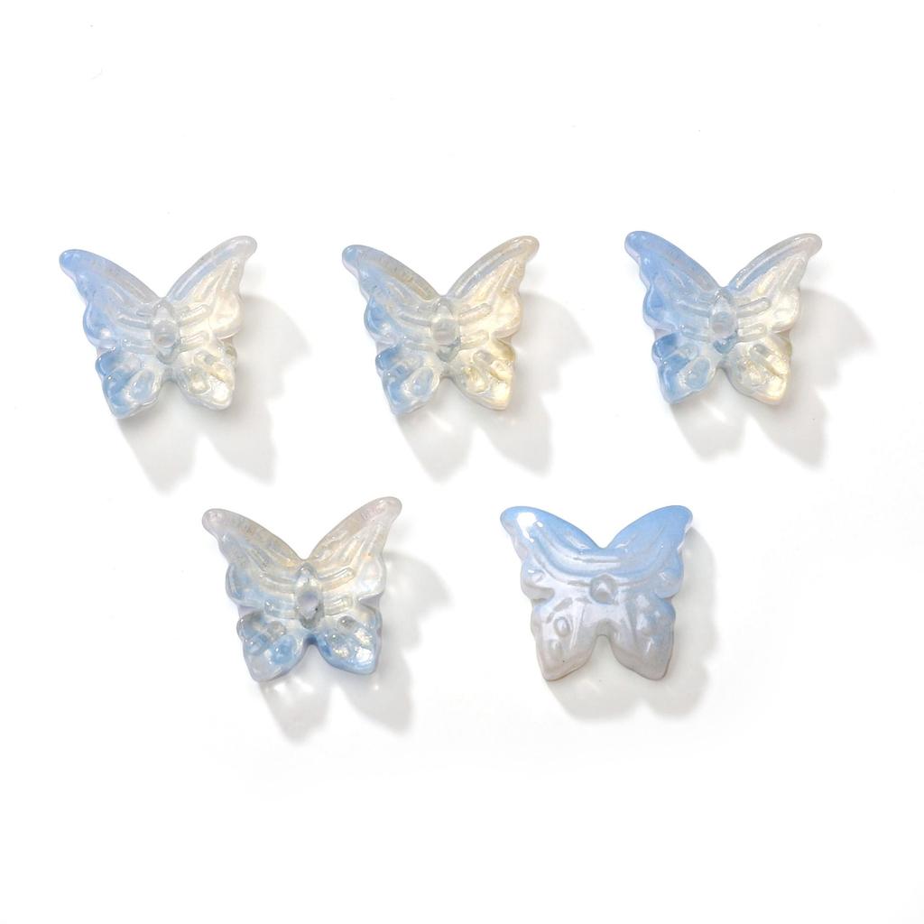 10 ks Skleněné motýlkové korálky s ocáskem Volné distanční korálky pro výrobu šperků DIY Náramek Náhrdelník