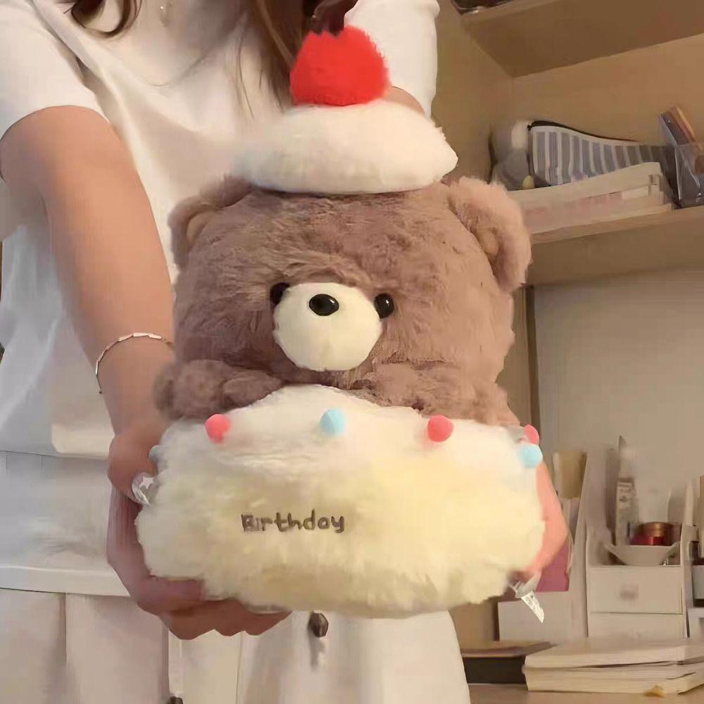 Cartoon Plush Bear Doll Creative Birthday Gifts Interactive Stuffed Animal Doll  Girls