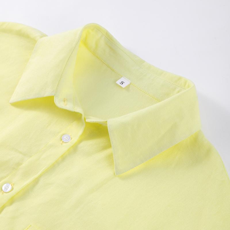 Sommer Freizeit Gelber Anzug Damen Locker Langärmeliges Hemd+Rock Mode 2-teiliges Set Pendler Rockset