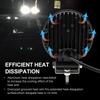 Safego 42W LED Work Light, Round, Wide Angle (60 degrees), LED Exterior Light for Vehicles, Agricultural Machinery, Off-Road Vehicles, Parks, Gardens,