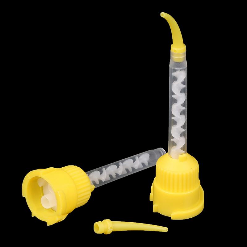 50/100 Pièces Matériaux Dentaires Odontologie Caoutchouc Silicone Tête de Mélange Transfératrice Embouts d'Impression Jetables Embouts de Mélange Tube de Mélange