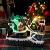 Christmas Decoration Glowing Music Box Window Ornaments New Year Gift Double Turn Little Train Santa Claus Decoration