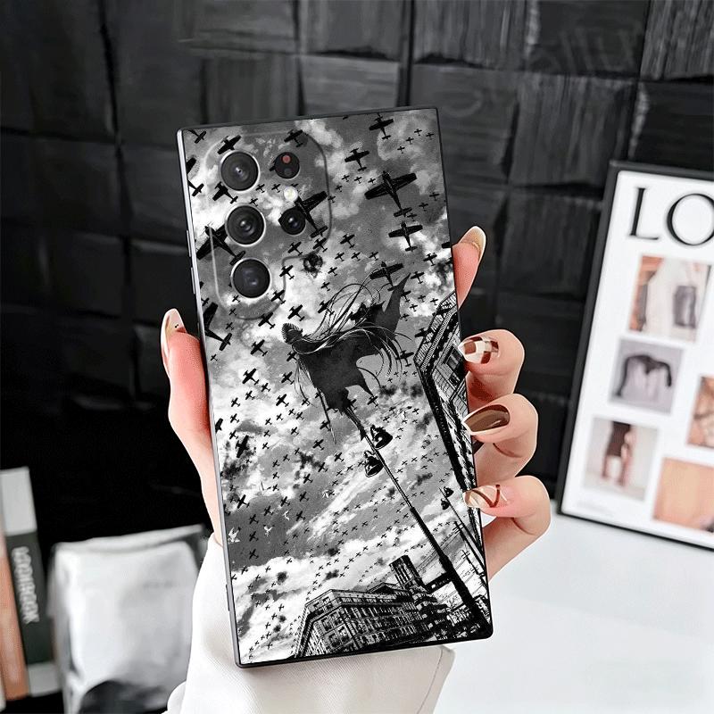 

Ultimate Perspective Anime Soft Phone Case for Samsung Galaxy S26 S25 Edge S24 Ultra S23 Plus S22 S21 FE S20 Black Cover Back Sh Samsung S23 FE