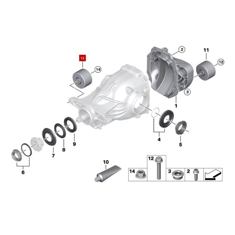 33117631556 Engine Base Fixing Bracket Cushion, Machine Foot Glue, Suspension Top Glue X5 E70 F70 F71 X6 F16 F15 35IX