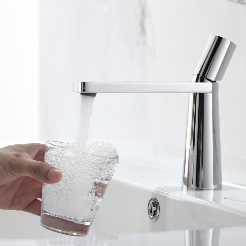 Brushed Gold/Rose Gold/Gun Grey Bathroom Faucet Creative Cylindrical Toilet Platform Basin Faucet Brass Hot&Cold Mixer Tap