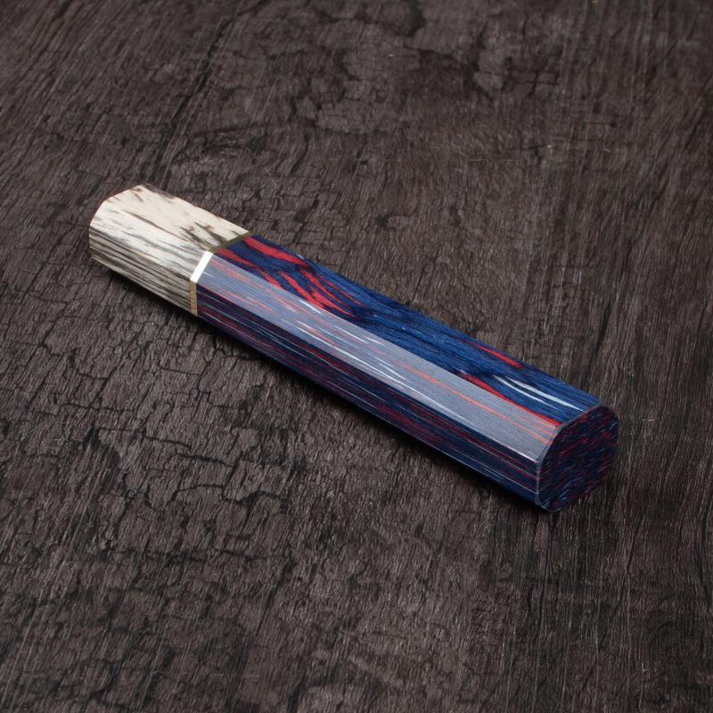 1 Piece Japanese Classic Octagonal For Diy Semi-Finished Handmade High Quality Wood Material Kitchen Knife Handle