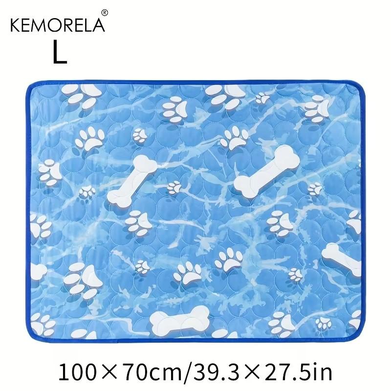 Extra Large Cooling Mat for Dogs & Cats Washable Summer Pet Self-Cooling Pad with Bone Paw Print Design For Cat Beds Dog Houses