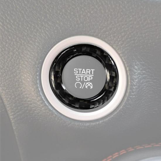 For Ram 3500/2500/1500 2011-2024 Carbon Engine Start Stop Button Cover Ring Trim