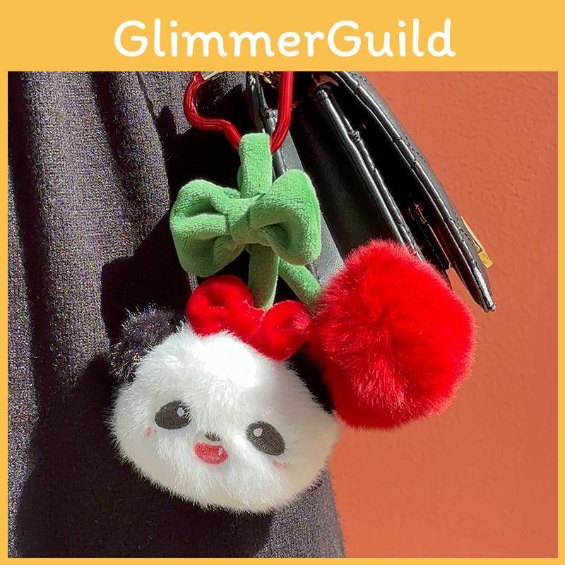 Panda Plush Little Pendant With Cherry Headgear Little Red Riding Cloak Hood