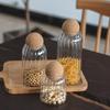 Cork Stopper Glass Jar for Coffee, Dried Fruit, and Grains Storage