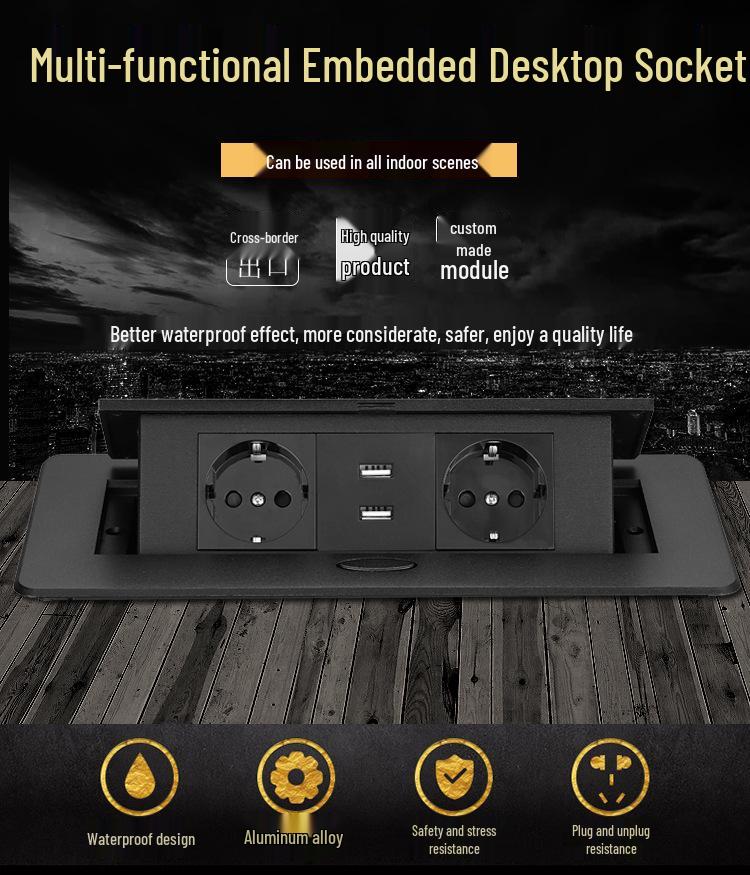 European Standard USB Power Socket for Conference/Office Desk