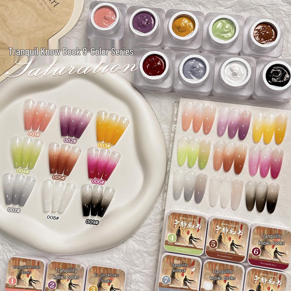 

Joshua Tranquil Pat Acrylic Gel Paint: Gradient Ombre No-Wash Nail Art Polish.