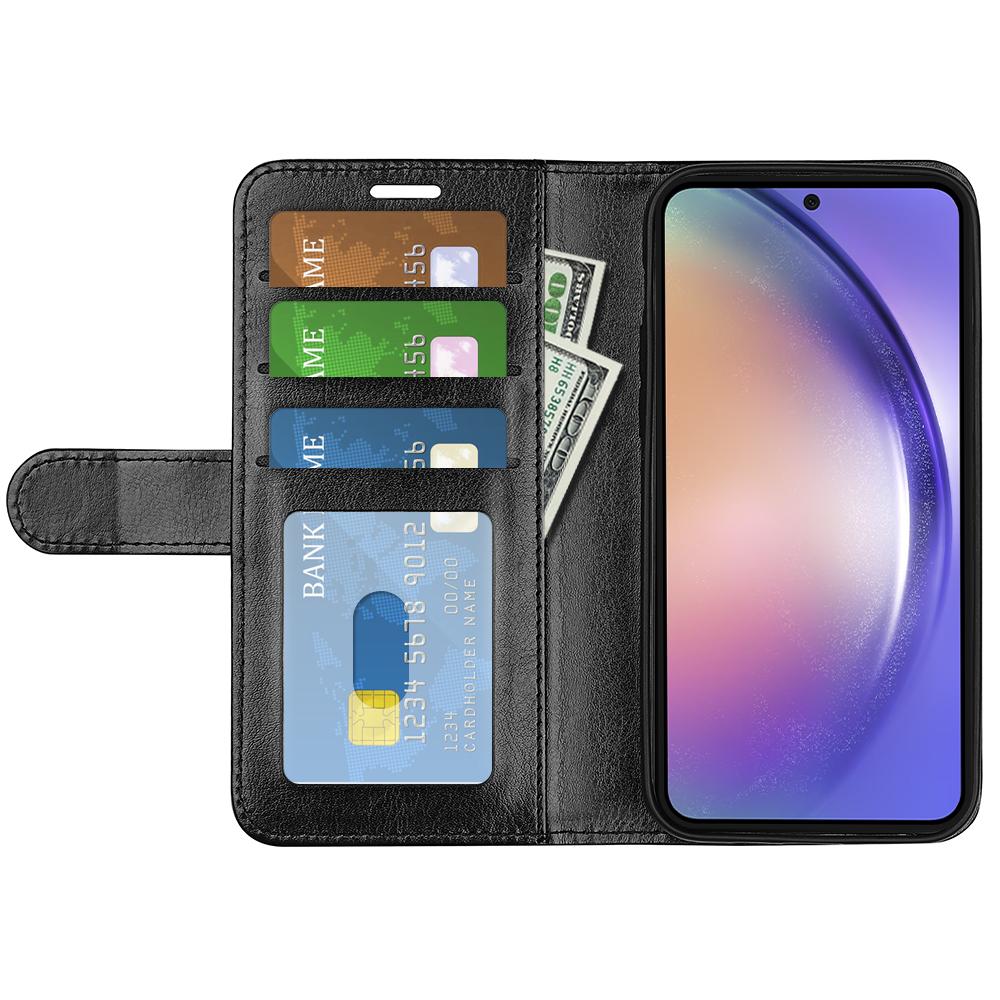 

For Samsung Galaxy A55 5G Flip PU Leather Case Wallet Phone Cover Crazy Horse Texture Brown