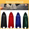 Vibrant Velvet Cloak With Hood In Multiple Colors For Halloween Festivities