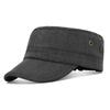 BOTVELA Men Women Cotton Twill Army Cap Adjustable Military Hat Vintage Flat Top Cap