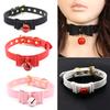 Manyjoy Handmade Sexy PU Leather Bow Tied Collar Bell Choker Slave Costume  Bondage Necklace Neckband Sex Toys Accessory