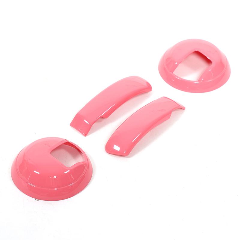 For Fiat 500 2010-2024 ABS Carbon Fiber Car Ide Handle Panel Frame Cover Trim Sticker Interior Car Accessories