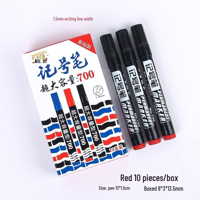 Refillable 700 Extra Bold Oil-Based Marker, Quick-Drying, Large Capacity, Big Tip, Blue/Black Pen