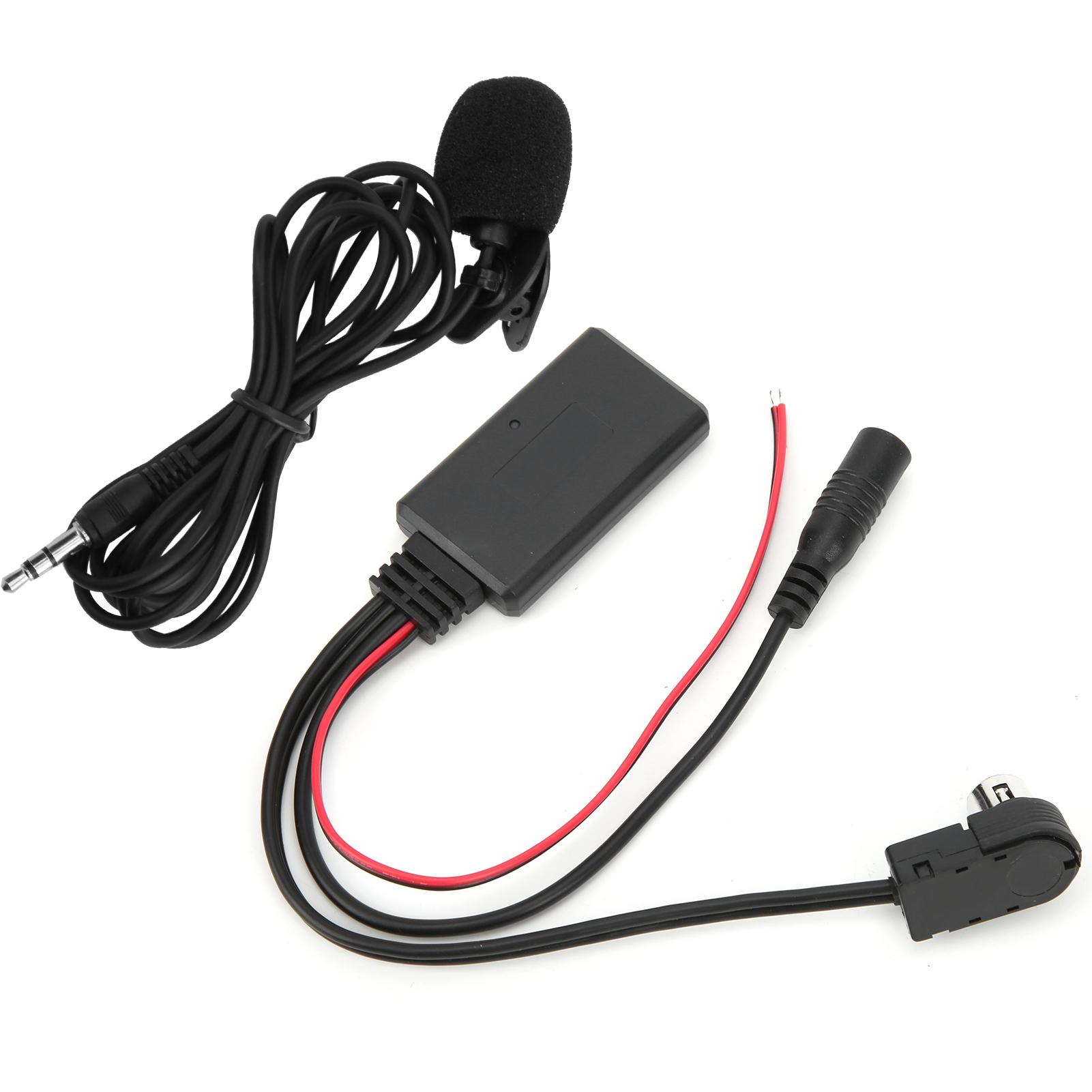 Bluetooth 5.0 AUX Cable Adapter with Microphone Handsfree Fit for Alpine CDA-9857 CDA-9886 CDA-117 SECTION