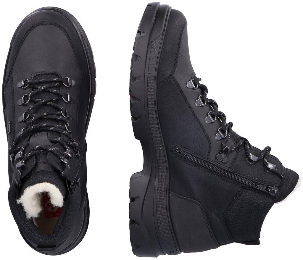 Ботинки Rieker на шнуровке черного цвета