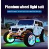 Symphony LED Car Hub Lamp Double Sided APP Remote Sound Control Waterproof Neon Wheel Ring 12V Auto Decorative Atmosphere Light
