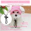 Adjustable Pets Hat Polka Dot Dog Hat with Ear Holes Breathable Mesh Sun Cap for Dogs Outdoor Sun Cap Pet Outdoor Hat Supplies